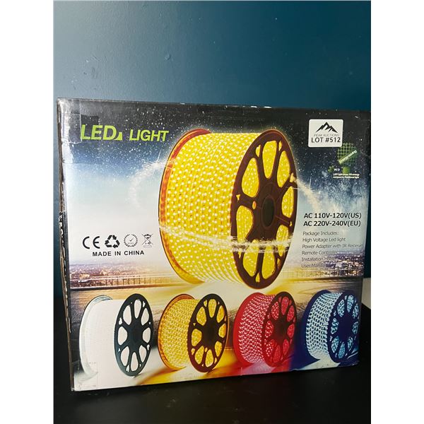 Lot of 1 Heavy-Duty LED Light Strip/Rope Kit - 164 FT (50000mm) - Waterproof, Flexible, Dimmable