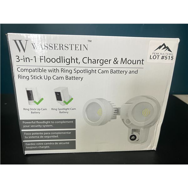 Lot of 1 3-in-1 Floodlight, Charger, & Mount