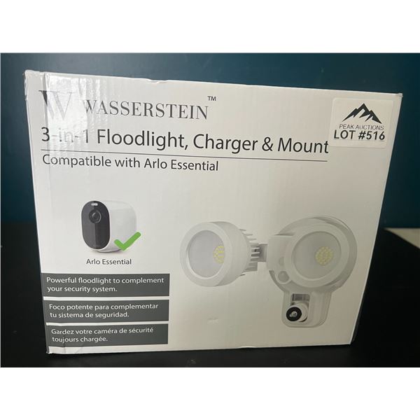 Lot of 1 3-in-1 Floodlight, Charger, & Mount