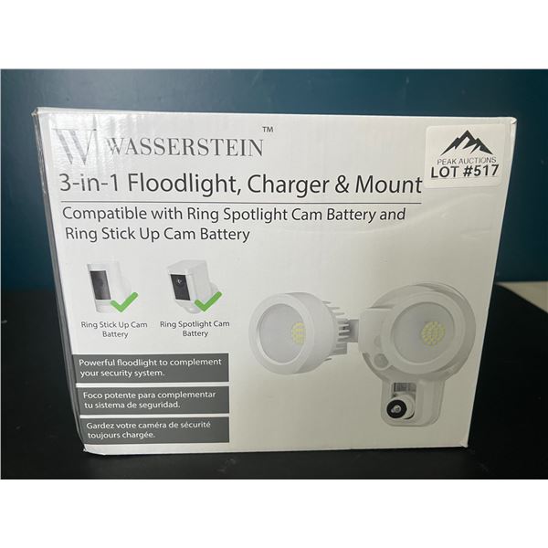 Lot of 1 3-in-1 Floodlight, Charger, & Mount
