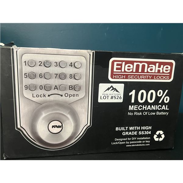 Lot of 1 Elemake Keyless Door Lock