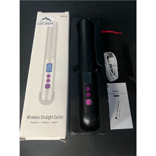 Lot of 1 Wireless/Rechargeable Hair Straightener/Styler