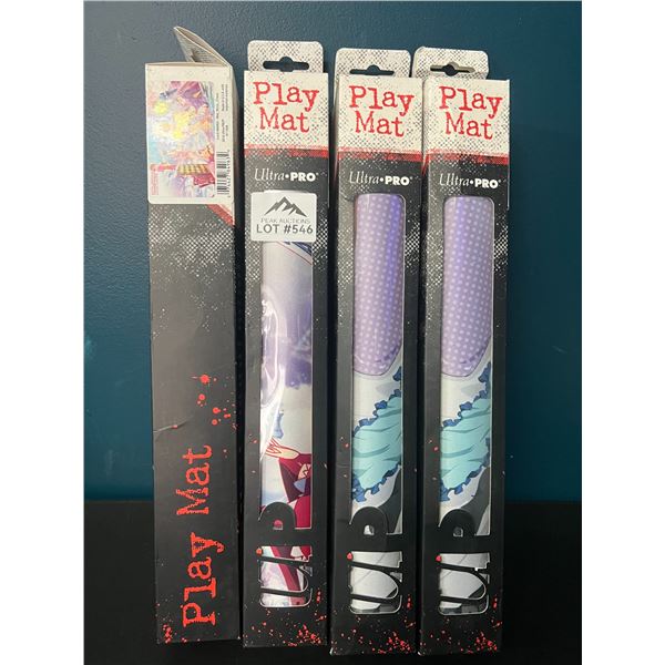 Lot of 4 Ultra-Pro Play Mats for Trading Card Games
