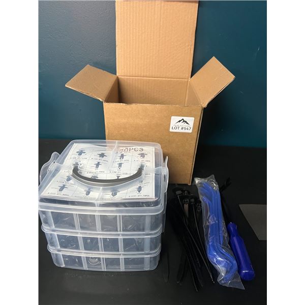 Lot of 1 655PC Car Retainer Clips/Tool Set