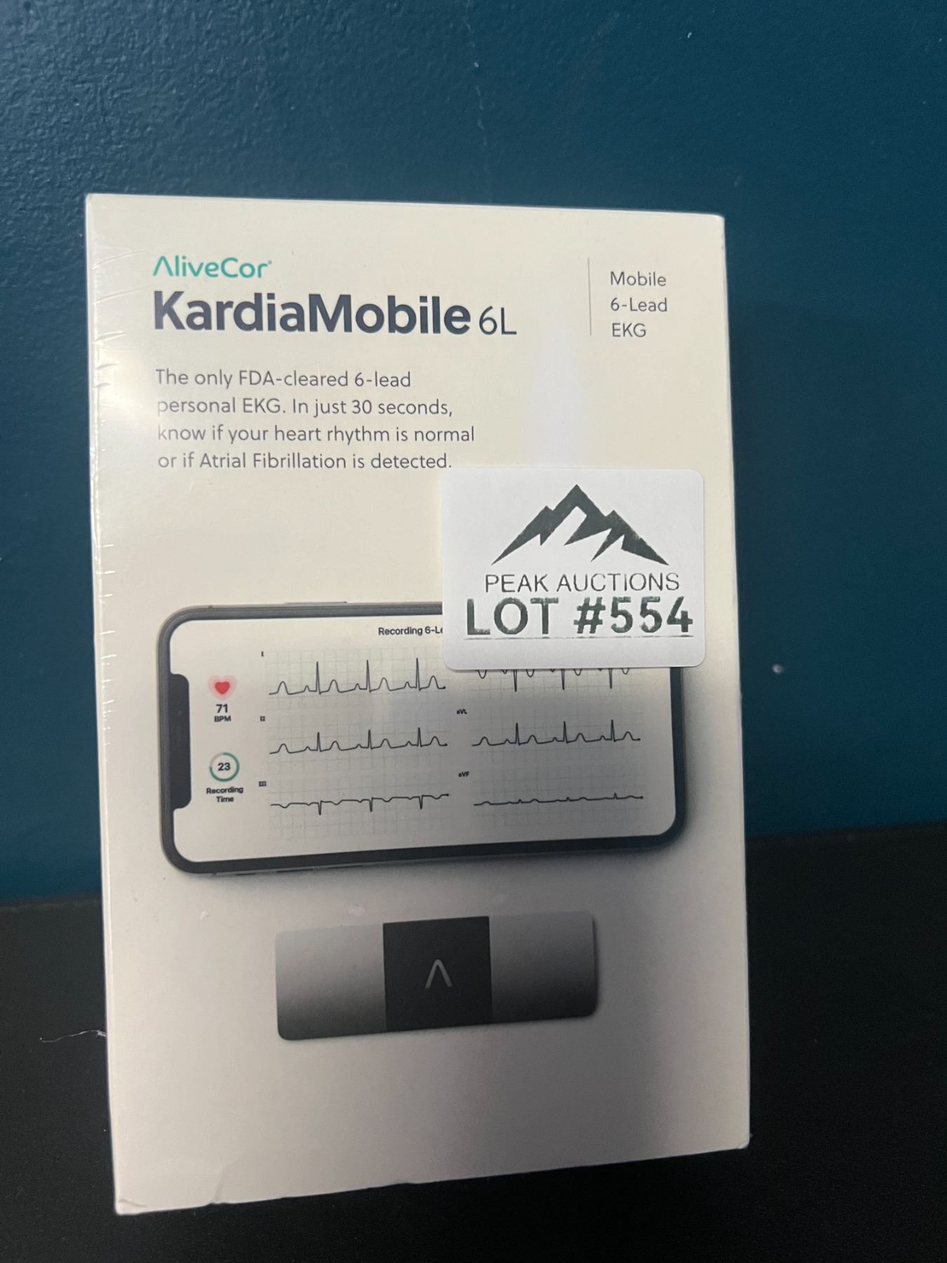 Lot of 1 Kardia Mobile Portable 6Lead Personal EKG/Heart Rhythym Monitor