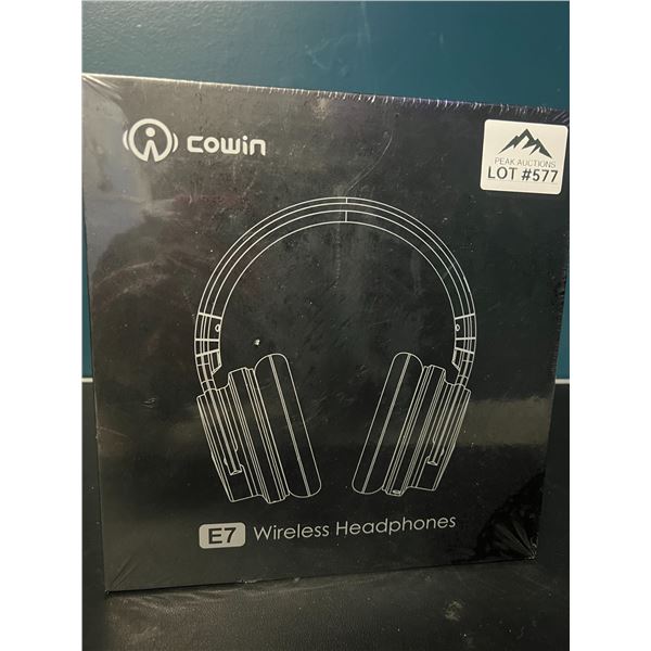 Lot of 1 Cowin E7 Wireless Noise-Cancelling Bluetooth Over-The-Ear Headphones