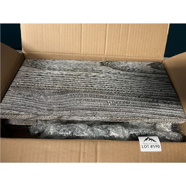 Lot of 3 Floating Wall Shelves - Rustic Wood Deisgn