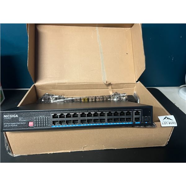 Lot of 1 Nicgiga 26 Port PoE Switch