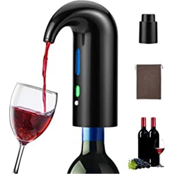 Lot of 1 Electric Wine Aerator/Portable One-Touch Wine Pourer Decanter
