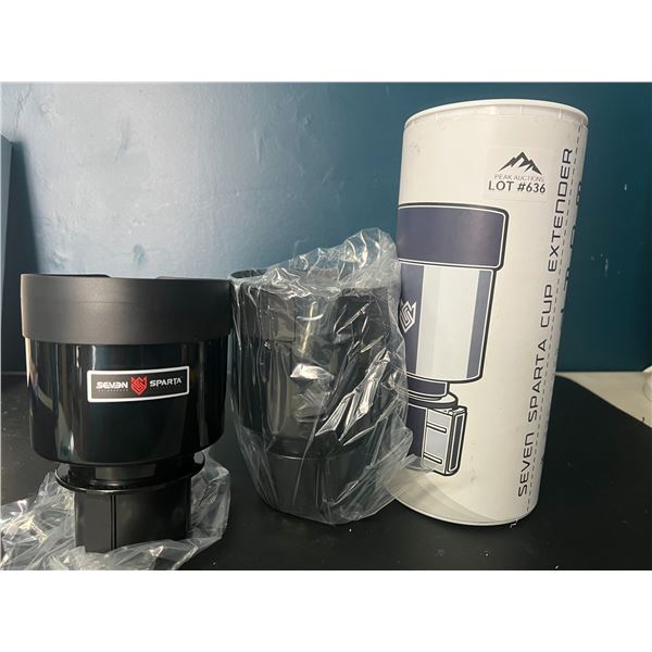 Lot of 2 Seven Sparta Large Cup Extenders for Car Cup Holders