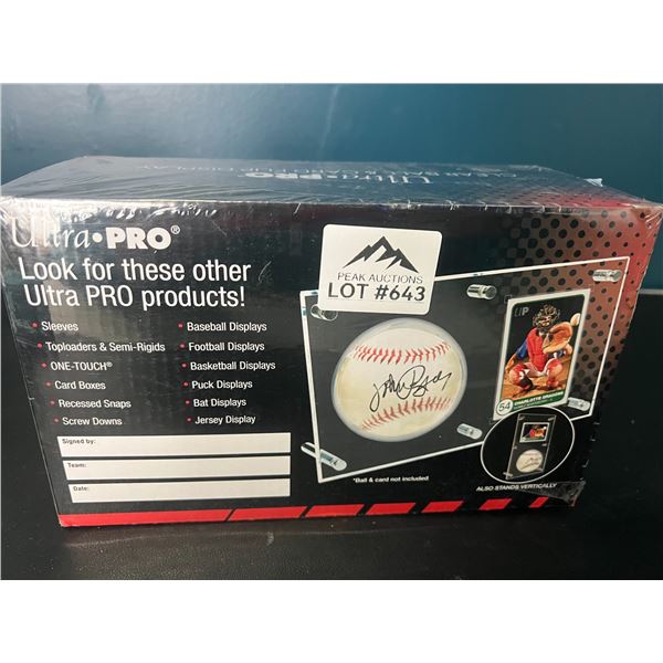 Lot of 1 Ultra-Pro Clear Ball & Card Flip Display
