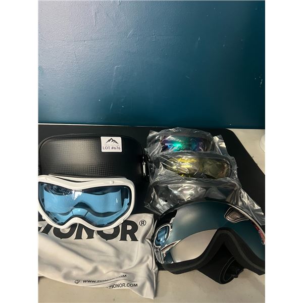 Lot of 5 Assorted Ski/Snowboarding Goggles