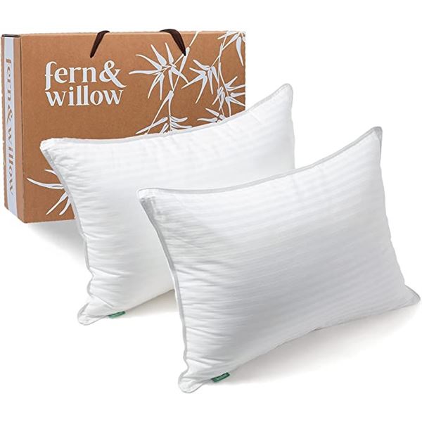 Lot of Fern & Willow Premium Down Alternative Pillows - 2 PCS