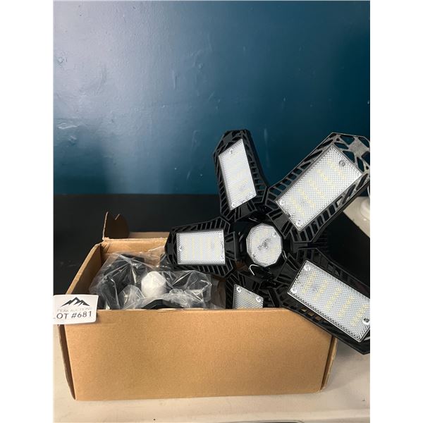 Lot of 2 Foldable LED Garage Lights