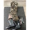 Image 2 : Lot of 1 TideWe RealTree Camo Fishing/Hunting Waders w/ Boots - Size 10M