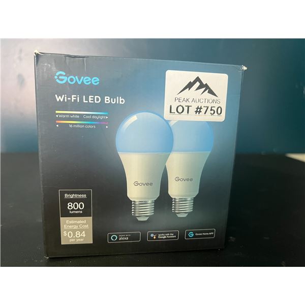 Lot of 1 Govee WiFi Smart LED bulbs (2pack)