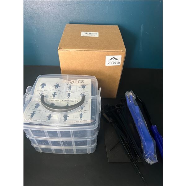 Lot of 1 655PC Car Retainer Clips/Tool Set