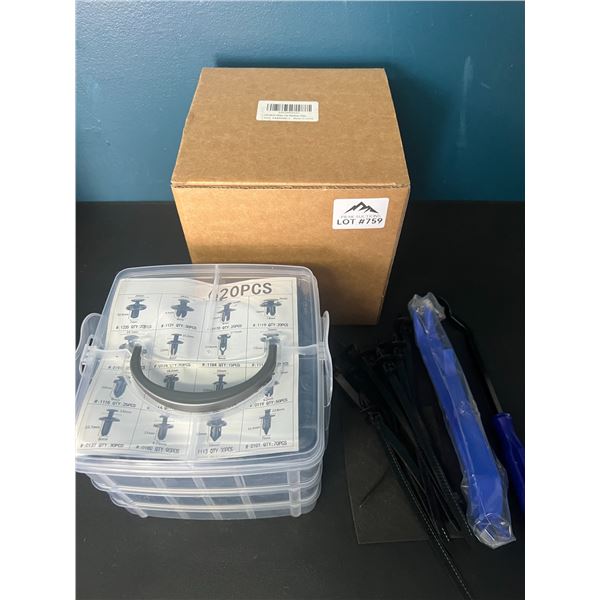 Lot of 1 655PC Car Retainer Clips/Tool Set
