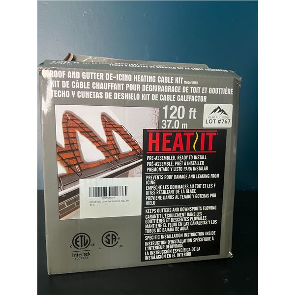 Lot of 1 HeatIt Roof & Gutter De-Icing Heating Cable Kit - 120FT