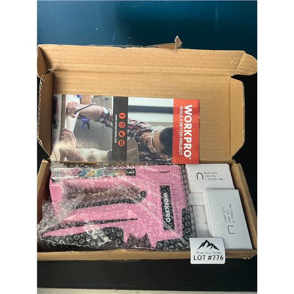 Lot of 1 WorkPro 6-in-1 Heavy Duty Staple Gun - Pink