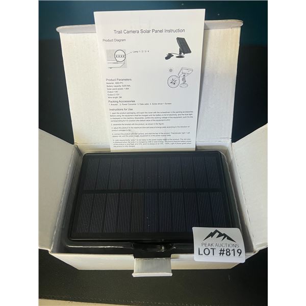 Lot of 1 Solar Power Power Bank for Trail Cameras