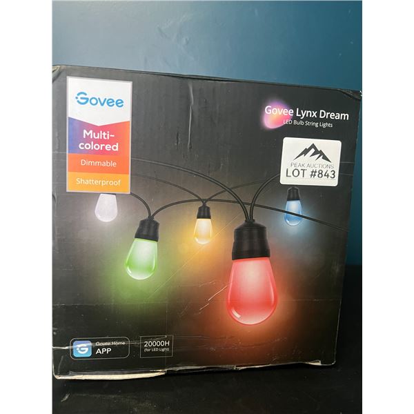 Lot of 1 Govee Lynx Dream Multi-Colored Smart LED Bulb String Lights (48FT)