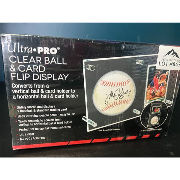 Lot of 1 Ultra-Pro Clear Ball & Card Flip Display