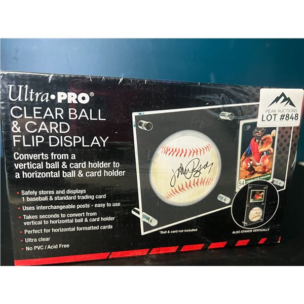 Lot of 1 Ultra-Pro Clear Ball & Card Flip Display