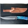 Image 2 : Lot of 1 Damascus Steel Hunting Knife w/ Sheath