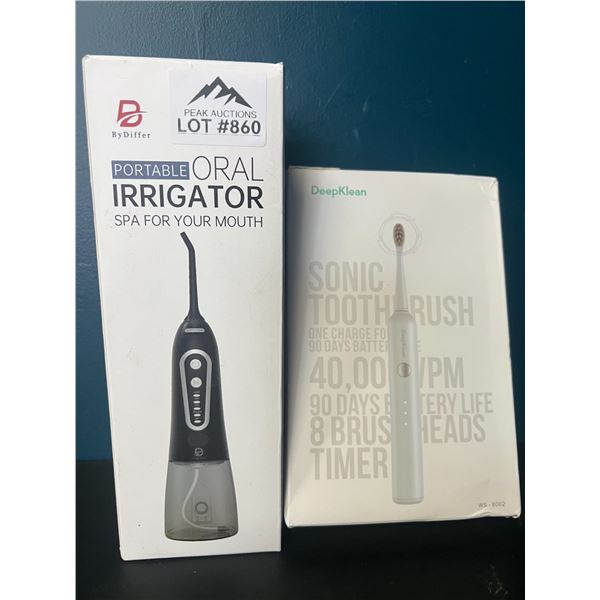 Lot of 1 Portable Oral Irrigator & Sonic Electric Toothbrush