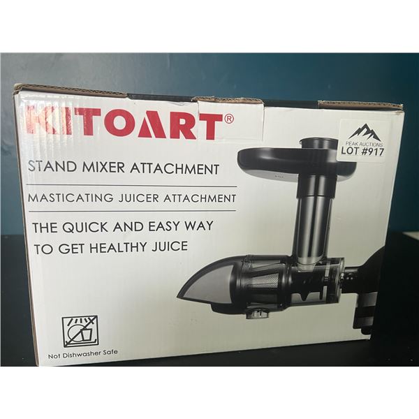 Lot of 1 Kitoart Stand Mixer Masticating Juicing Attachment