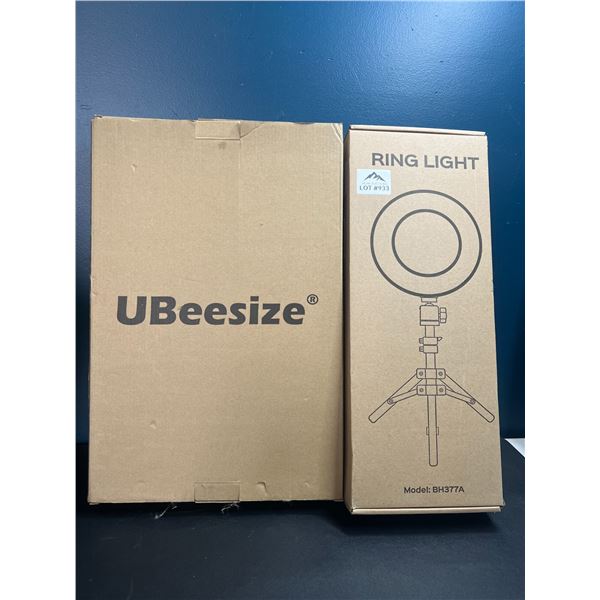 Lot of 2 LED Ring Lights - 6inch w/ Tripod Stand & 8inch w/ Tripod Stand