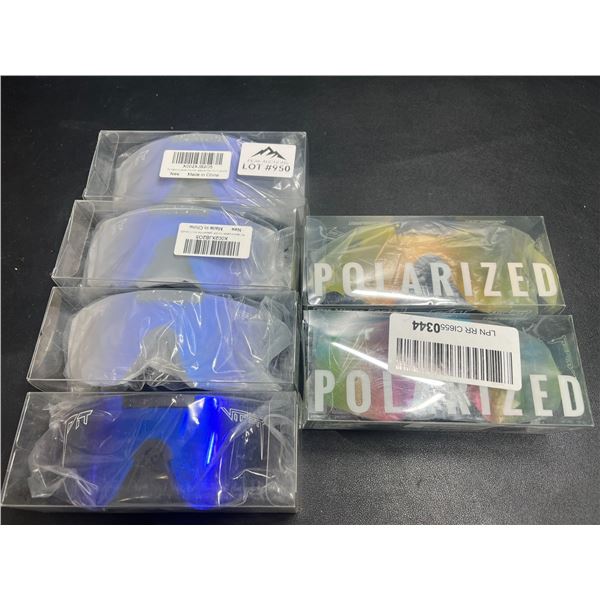 Lot of 6 Pairs of Assorted Pit Viper Polarized Sunglasses