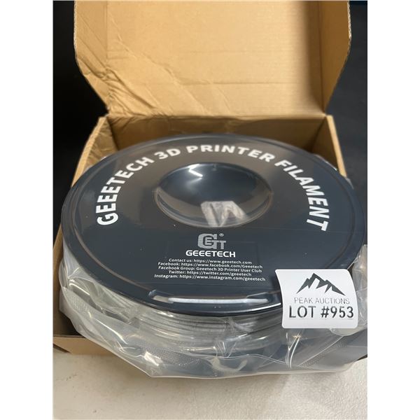 Lot of 1 PLA Filament for 3D Printers (Grey)