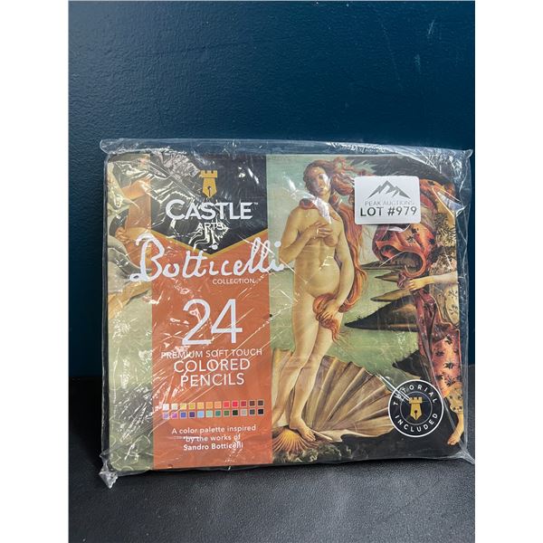 Lot of 1 Castle Butticelli 24-Premium Soft Touch Colored Pencils