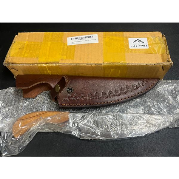 Lot of 1 Damascus Steel Hunting Knife w/ Sheath