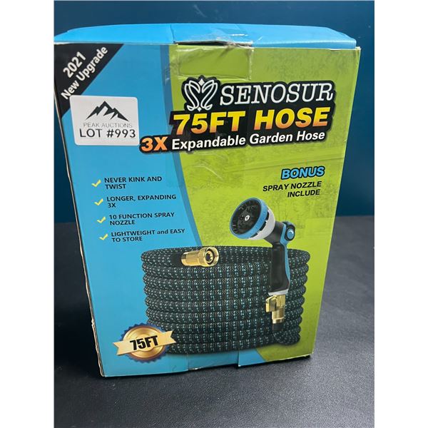 Lot of 1 75FT Expandable Garden Hose w/ Spray Nozzle