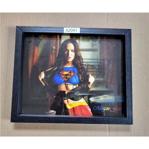 Framed Megan Fox Super Woman Autograph *Auto Signed* (A2041)