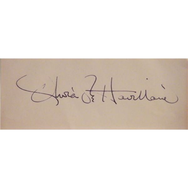 Olivia De Havilland signature slip