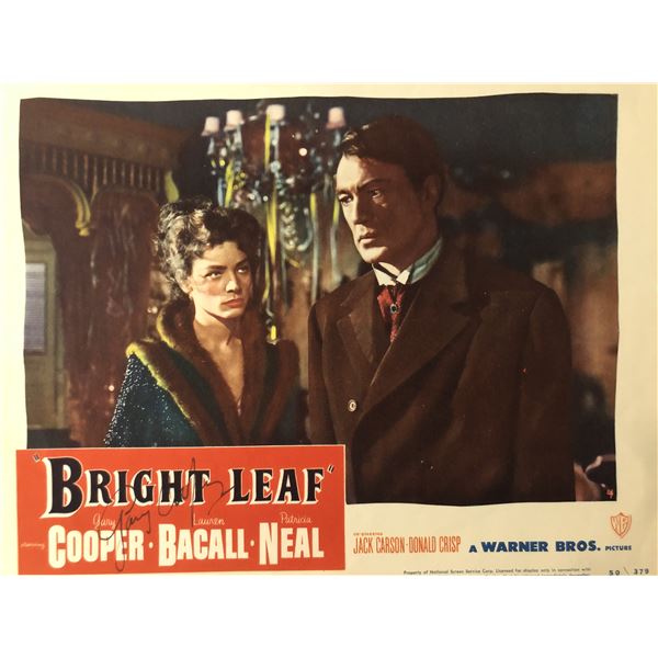 Bright Leaf Gary Cooper signed lobby card