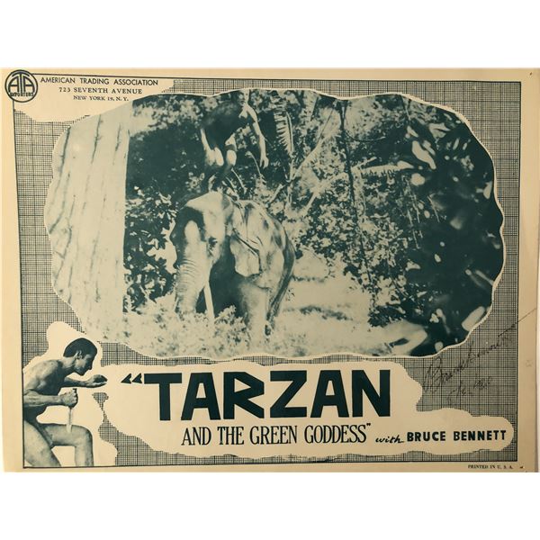 Tarzan and the Green Goddess signed lobby card