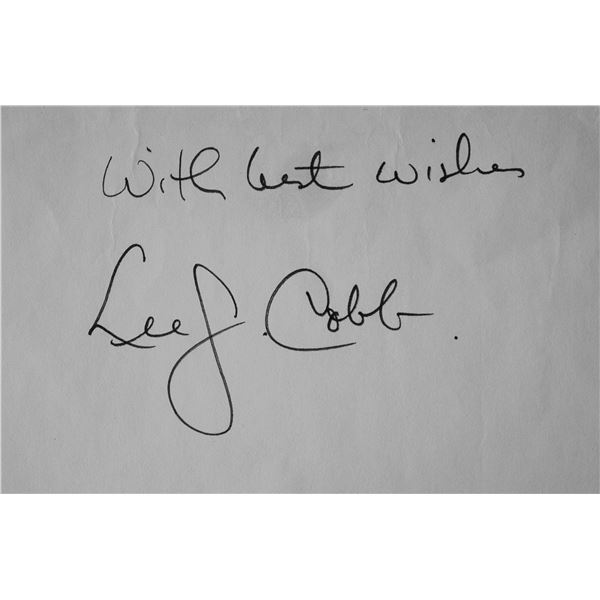 Death of a Salesman Lee J. Cobb signature slip