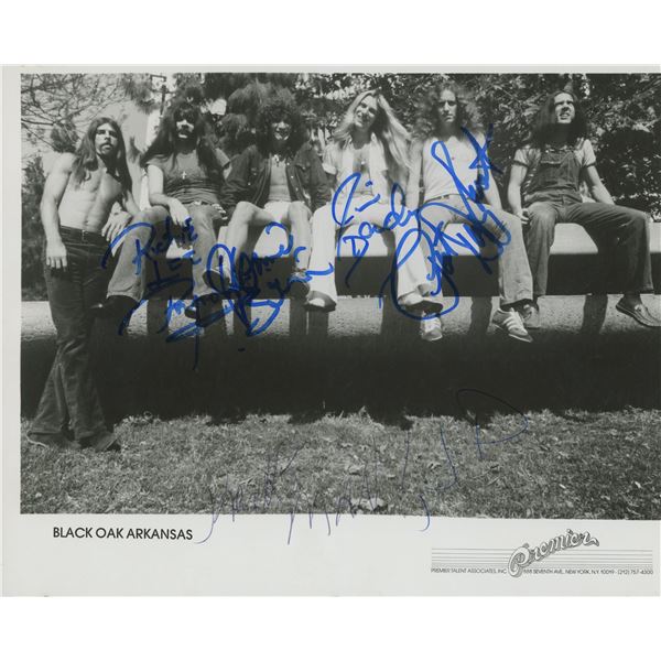 Black Oak Arkansas signed band photo