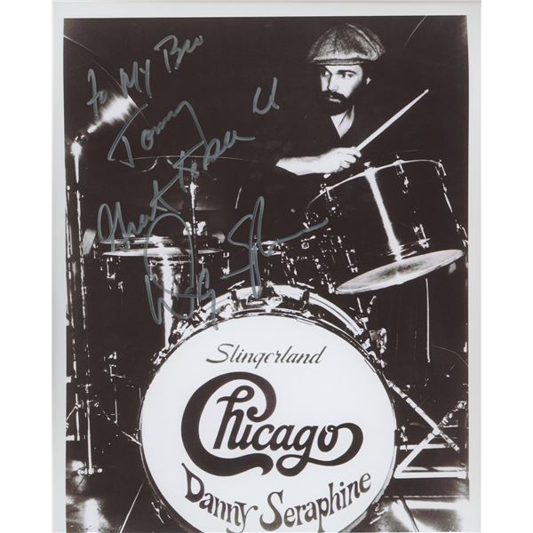 Chicago drummer Danny Seraphine signed photo