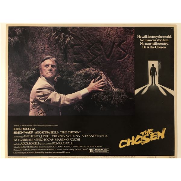 Kirk Douglas The Chosen signed lobby card