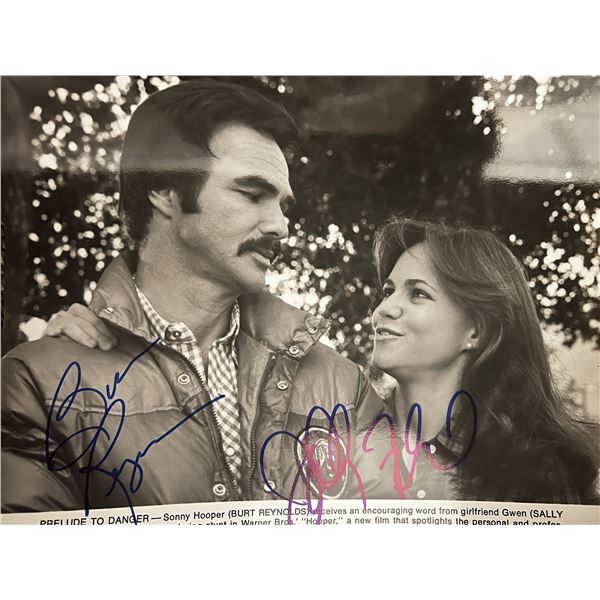 Hooper Burt Reynolds and Sally Field signed movie photo