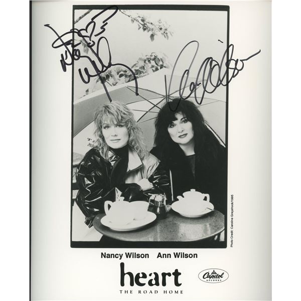 Heart Nancy Wilson and Ann Wilson signed photo