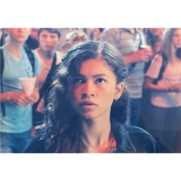 Spider- Man Zendaya signed movie photo