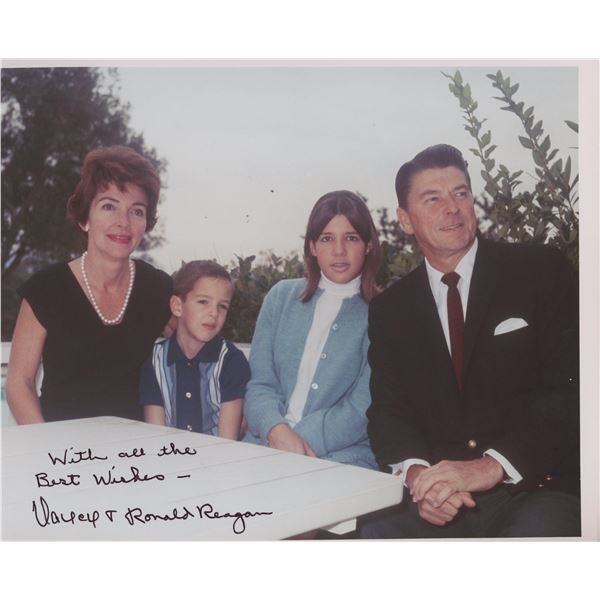Reagan family signed photo