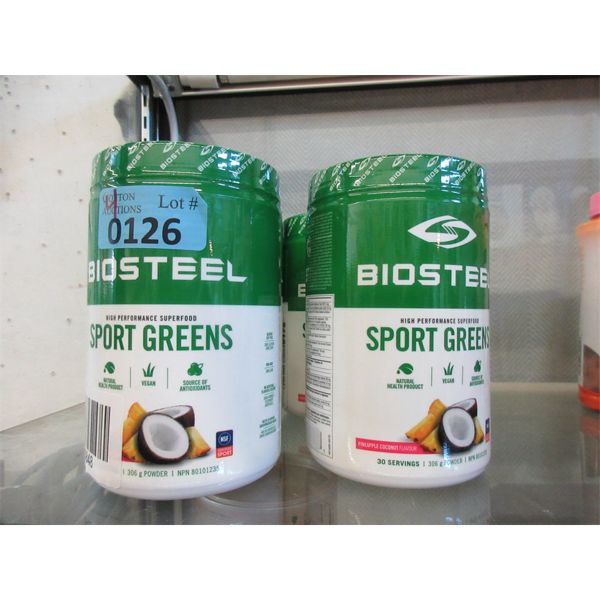 4 x 306g  Biosteel Sport Greens Powder